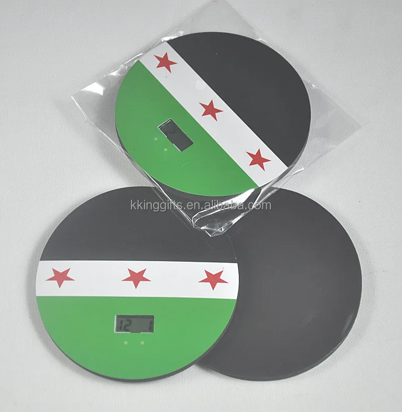 Unique customized small led fridge magnet mini digital clock insert with own logo