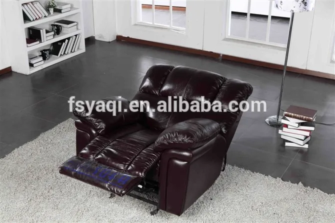 Home cinema sit and lie functional sofa Germany style leather recliner sofa