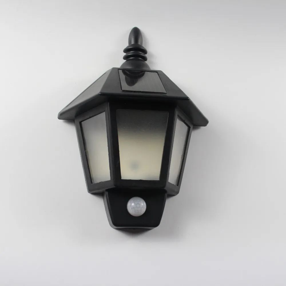 
Led outdoor garden waterproof plastic powered wall solar sensor light 