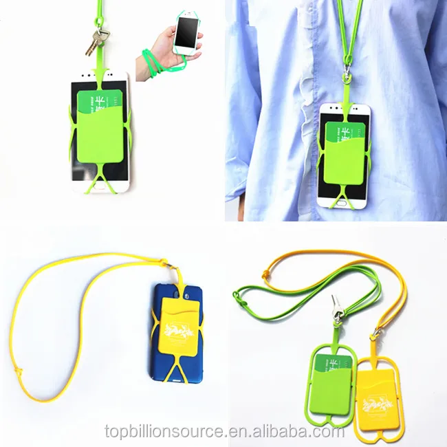 
2019 Trade fairs souvenir gift silicone lanyard cell phone holder 