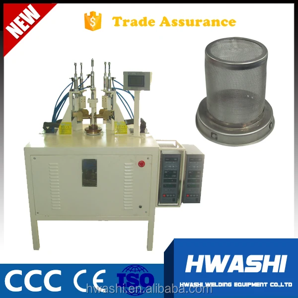 HWASHI Stainless Steel Strainer Mesh welding machine\filter cage welding Machine