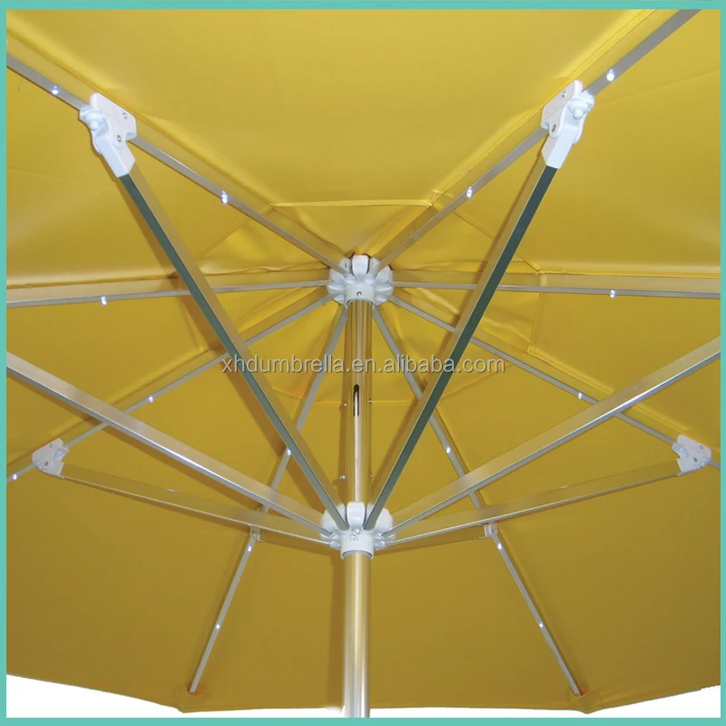 aluminium patio umbrella with led light for garden umbrella and beach umbrella
