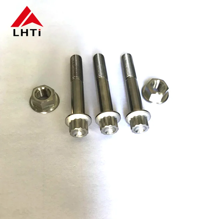 TI6Al4v GR5  M7 Titanium 12 point Flange Head Split Rim Bolt & nut for rim wheel