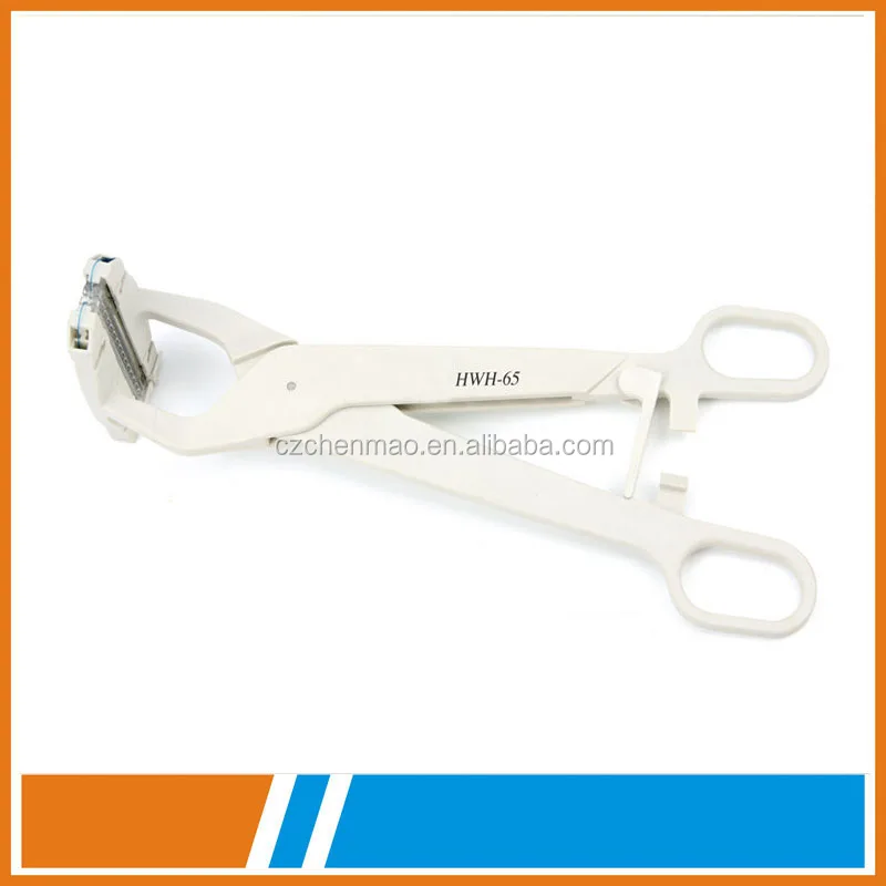 disposable circular stapler with titanium staples