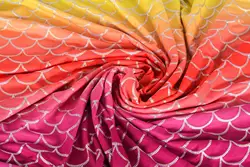 Iridescent Sparkly Mermaid Scale Fabric Hologram Spandex four Way Stretchy fabric for skirt tail swimwear