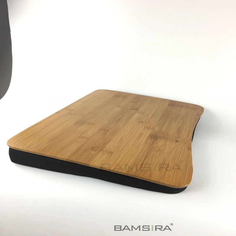 
Bamboo Large Size Lap top stand Laptop Desk With Pillow Cushion 