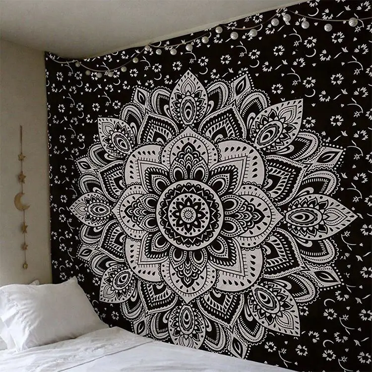 Custom Made Indian Wall Hanging Passion Ombre Mandala Tapestry For Home Decoration