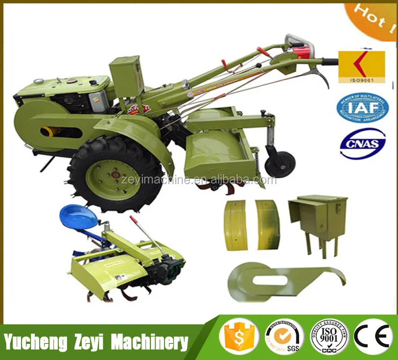15 horsepower walking tractor/ diesel micro cultivator with a Ploughing machine