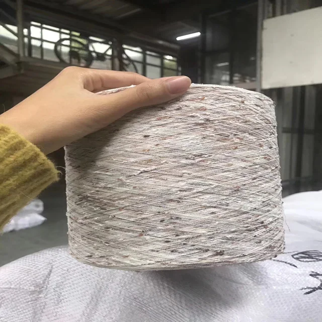 Factory hot sale feather fancy yarn  Polyester knop yarn fancy yarn for knitting and Weaving