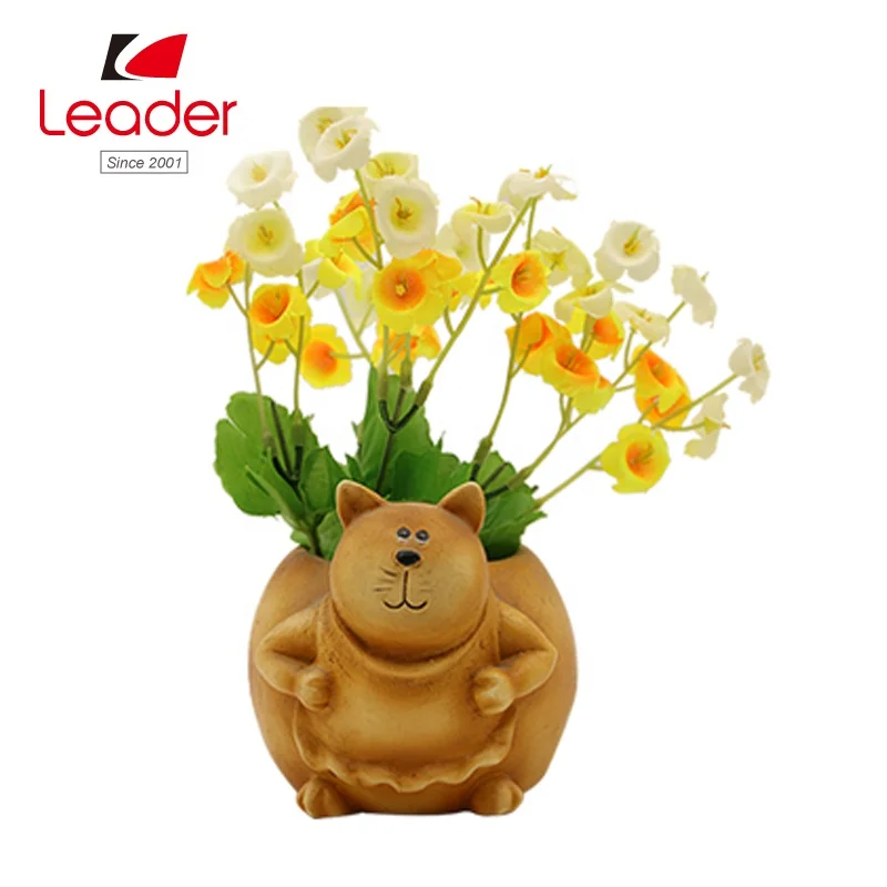 Custom Painted Cute Animals Resin Cartoon Sheep Statue Colorful Flower Pot sheep flower pot