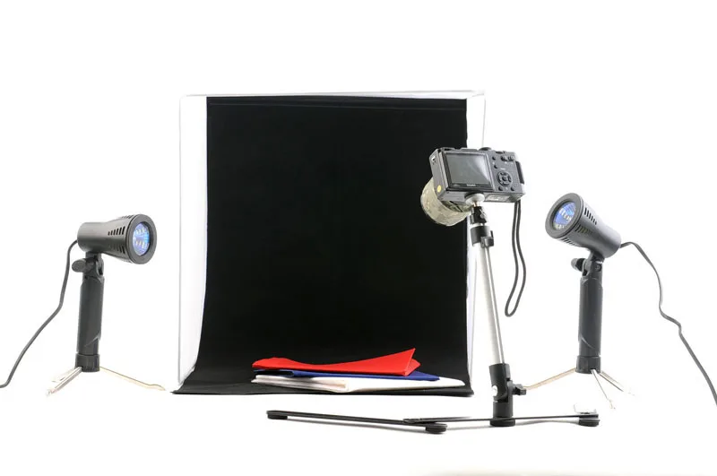 
Portable 40cm Mini Photo Studio Lighting Kit Tent With 2pcs Softbox 40cm 