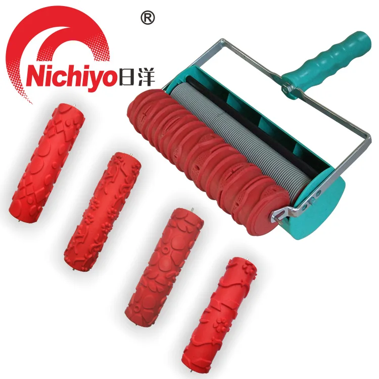 10 Inch Paint Rubber Roller With Pattern Tools For Wall Painting Roller