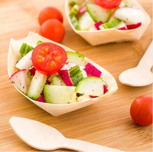 
Japanese wooden food tray disposable sushi boat food plate snack salad dishes restaurant dessert food tray 