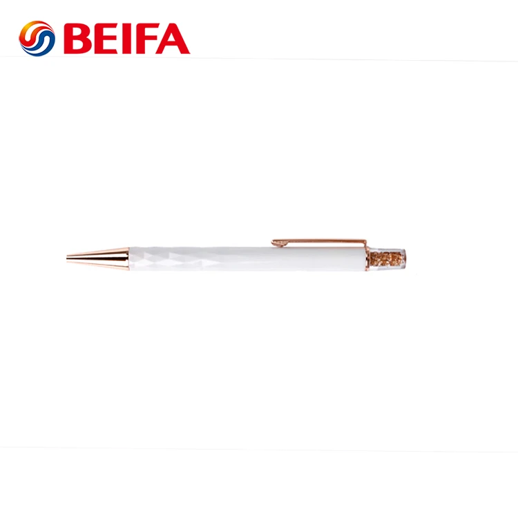 Beifa GD975401, индивидуальный подарок, высокое качество, белое, розовое золото, элегантная пластиковая шариковая ручка с ручкой, рекламные зажимы