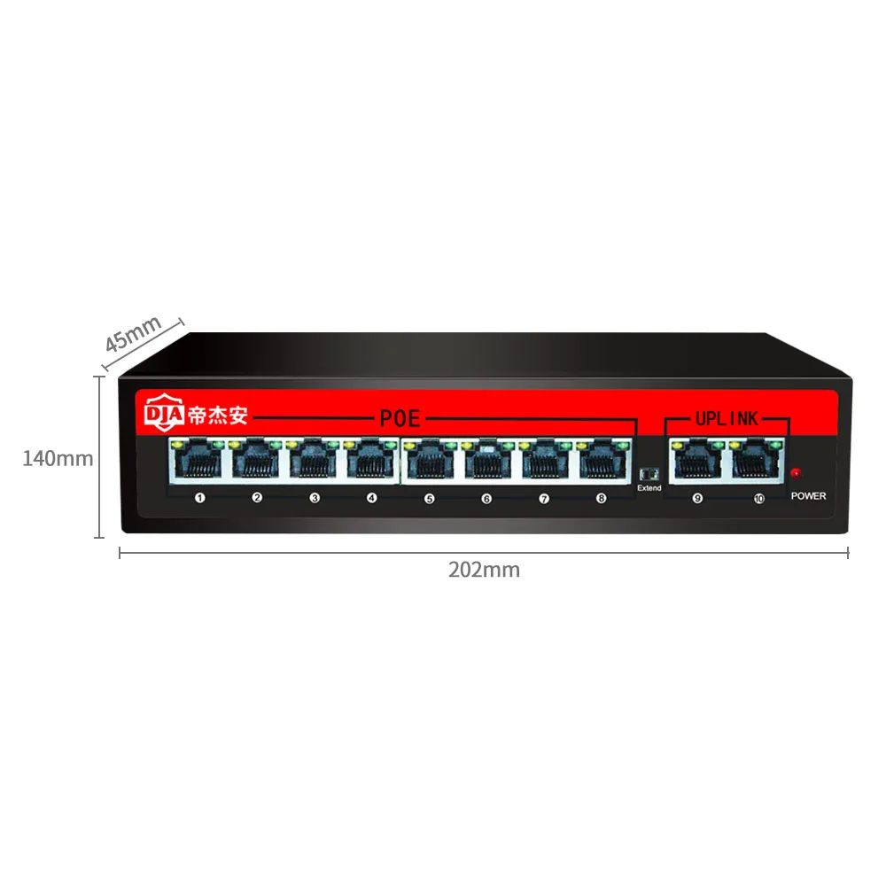 
Hot 8+2 port 10/100m poe switch multiple ethernet port for CCTV 
