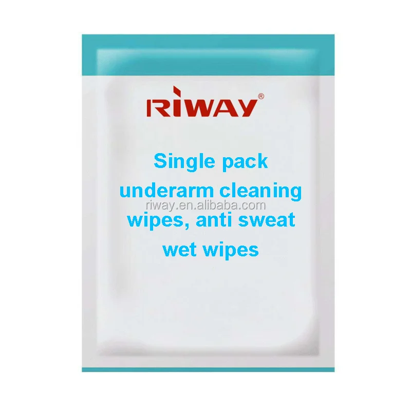 Single pack underarm cleaning wipes, anti sweat wet wipes