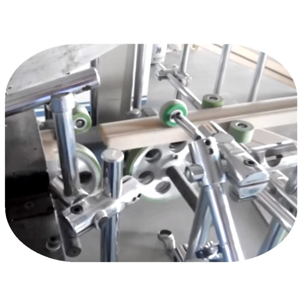 
Woodworking PUR glue profile wrapping machine for door/window with fast change rollers 