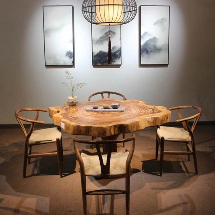 Outdoor resin table top in dining tables