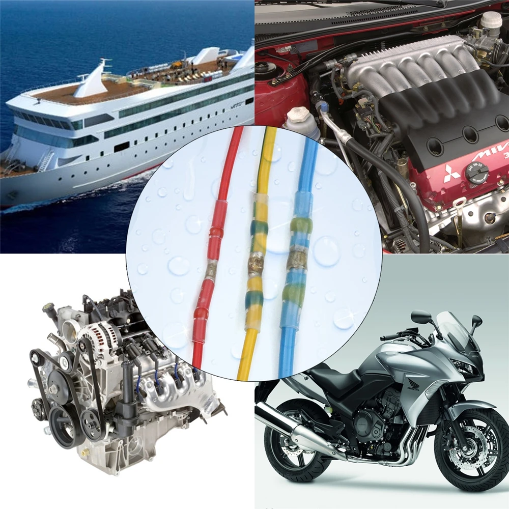 China manufacturer 100 pcs solder sleeves for wire electrical cable seal heat shrink butt terminal connector with great price