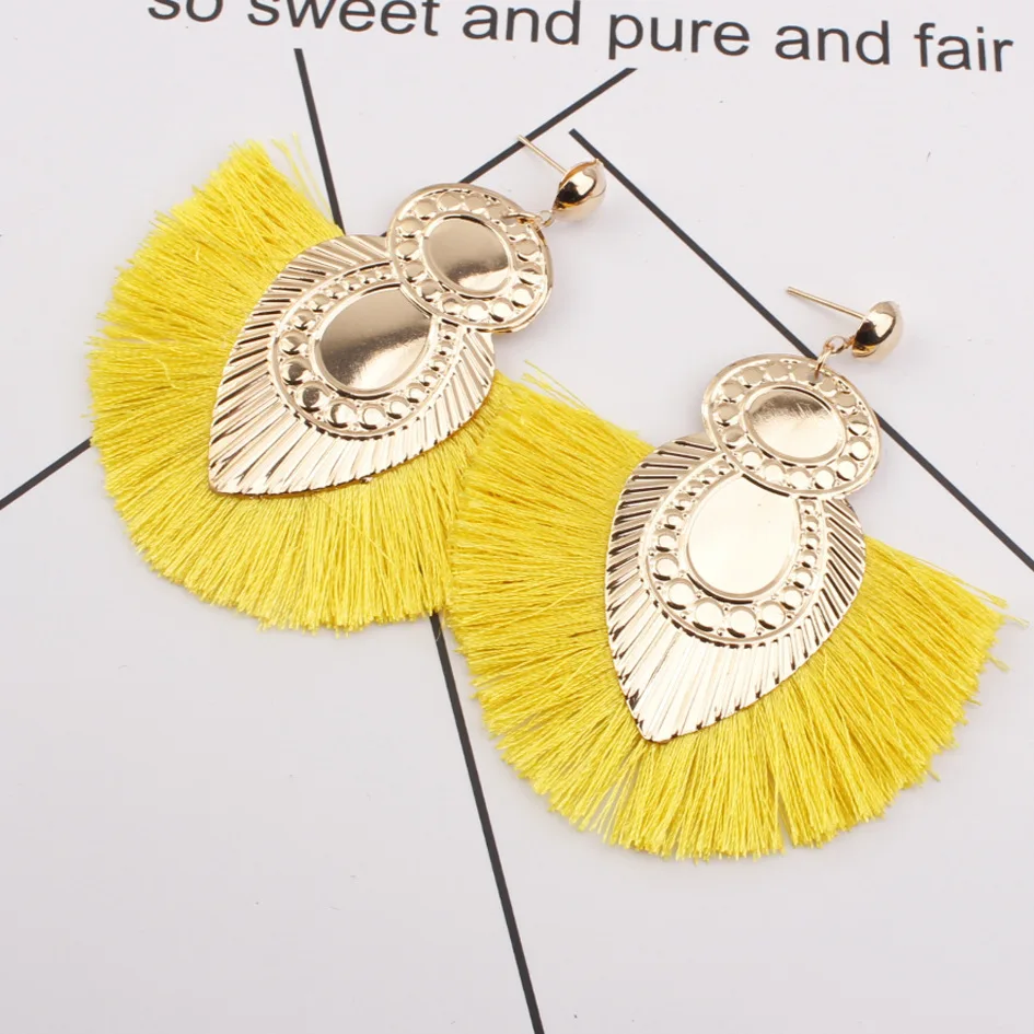 New tassel earrings boho fashion retro bird earrings exaggerated ethnic style girl earrings