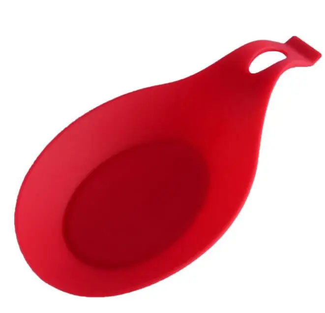 K39  Kitchen Silicone Spoon Rests Mat Holder Heat Resistant Dish Spoon Pad