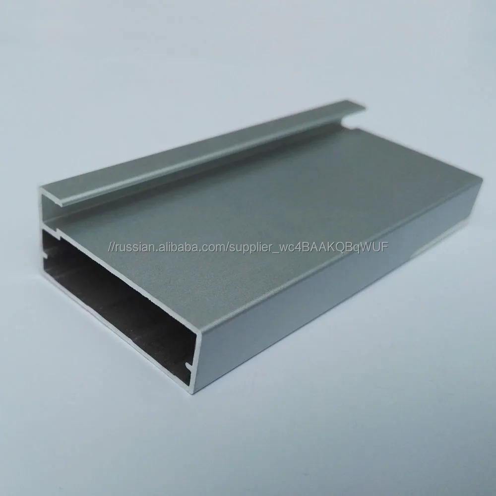 алюминиевый профиль производитель алюминиевая труба квадратная с крючком из пескоструйного анодированного серебра для России