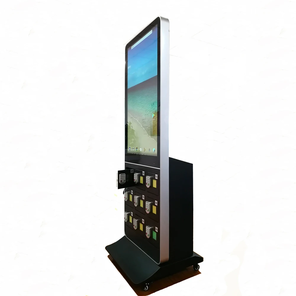 2023 NEW Product Factory Price 43 Inch Digital Signage Kiosk Totem Advertisement Touch Screen Cell Phone Charging Station