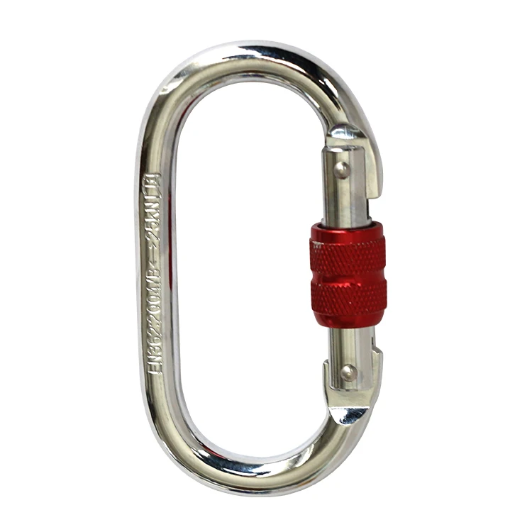 Wholesale steel 110mm climbing carabiner 25 kN Promotional Multifunctional Carabiner D Shaped Steel Carabiner