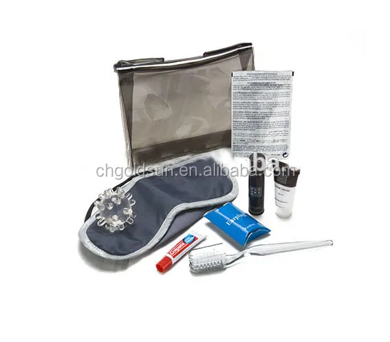 travel Toothpaste toothbrush eyeshade socks Airline Amenity kit for airplane promotional