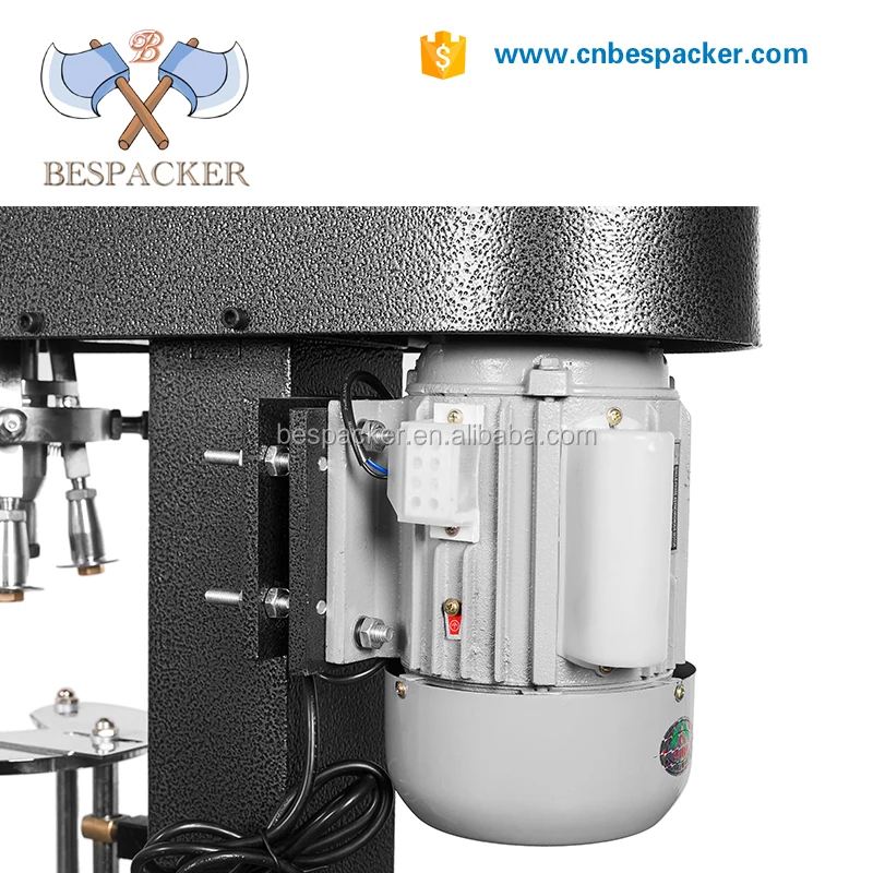 Bespacker DK-50/D semi automatic locking and screw ropp cpping machine for aluminum metal cap white wine bottle