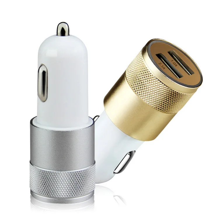 Electric Car Charger For Mobile Car Phone Charger With Dual 2 Ports Car Charger