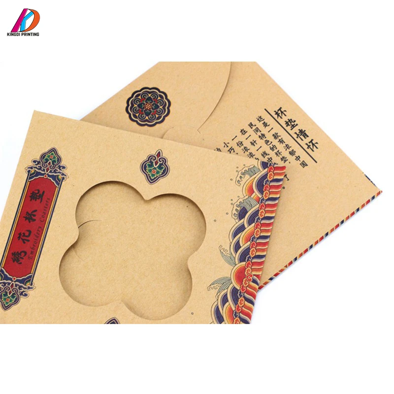 Mini Kraft Paper Gift Cardboard Envelope with Window