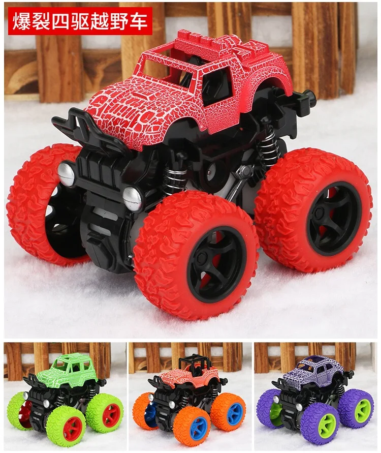 Kids Inertia Car, 4 WD High-Speed Friction Powered Cars 1:36 Scale, Best Gifts for Boys and Girls