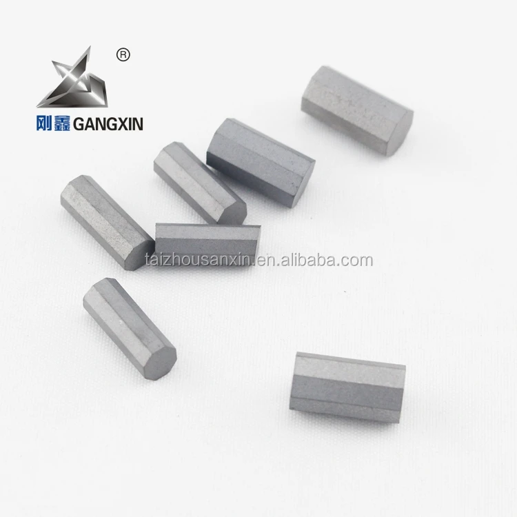 high quality k30/k40 gangxin carbide Oblique octangle tips for geological exploration tungsten carbide tips sanxin