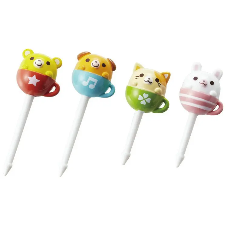 
Cute Tea Cup Animal Picks Long and Short Type 