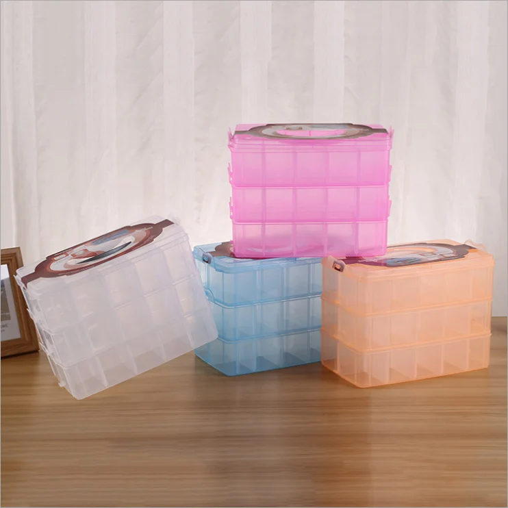 Reasonable price transparent factory security tool box three layers tool case