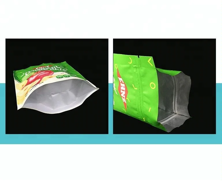 Stand up chips packing zip lock aluminum foil bag
