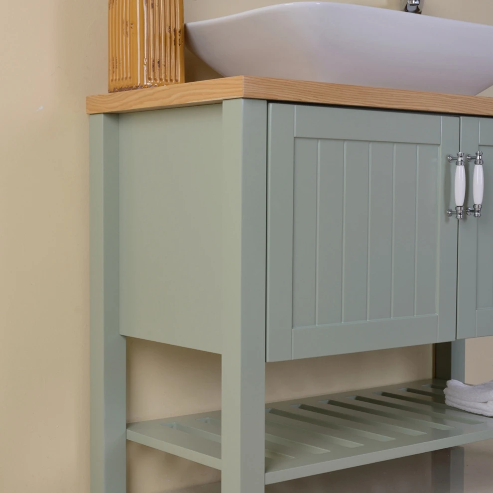 FSC certified High Quality bathroom vanity lamp porcelain bathroom furniture bedside cabinet with sink in the bathroom 100