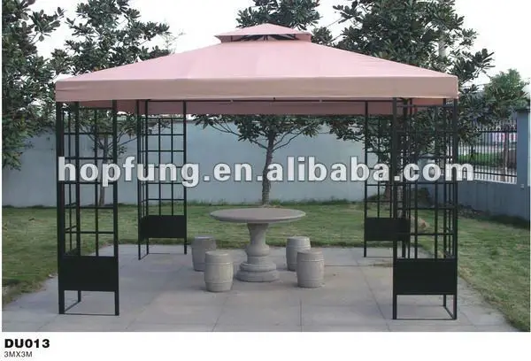 3x3 double roof metal outdoor gazebo