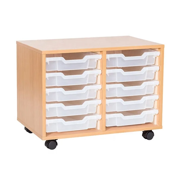 Высококачественная Съемная обучающая мебель Монтессори школьный деревянный шкаф для хранения детских игрушек с 10 мелкими подносами