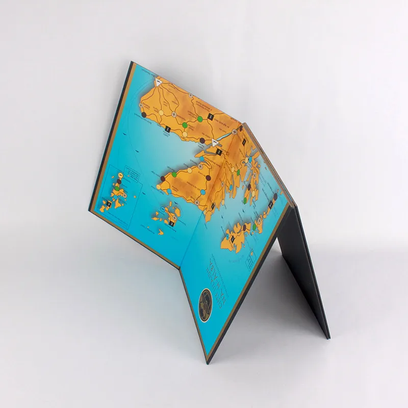 
Custom Handmade Printing Fold Cardboard Paper Card Map 