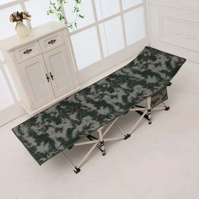 
New design outdoor portable square metal tube fabric folding tent bed camping 