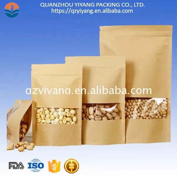 Kraft paper foil lined 100g 200g 500g 1kg coffee bag