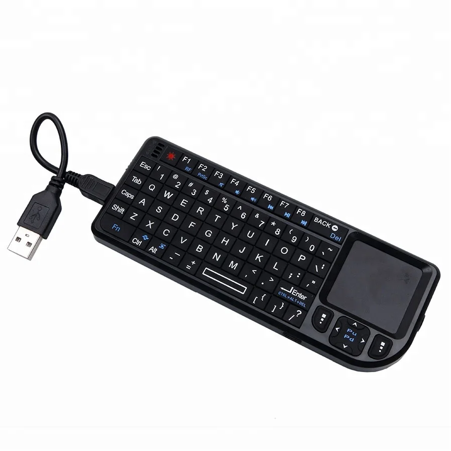 A8 Mini Portable Keyboard Wireless with Touching pad For HTPC Laptop PC