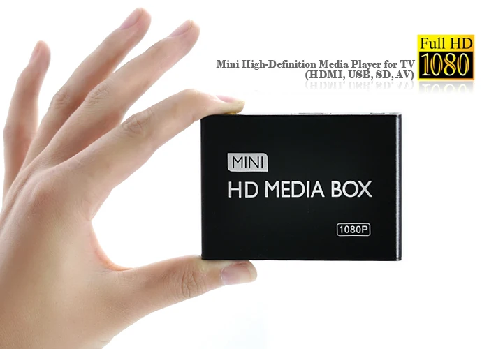 Full HD 1080P movie box TV, USB / SD card auto play ad player