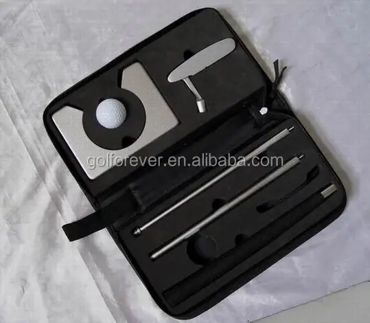 mini golf gift set putter carpet & miniature golf kit bag set putting mat