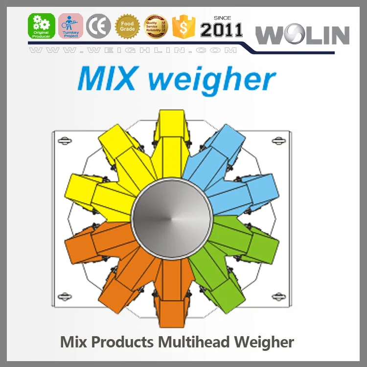 Система полной упаковки, линейный раствор для смешивания 2, 3, 4 пищевых продуктов, 20, 24 головки, весовой мешок, банка, банка, пакеты