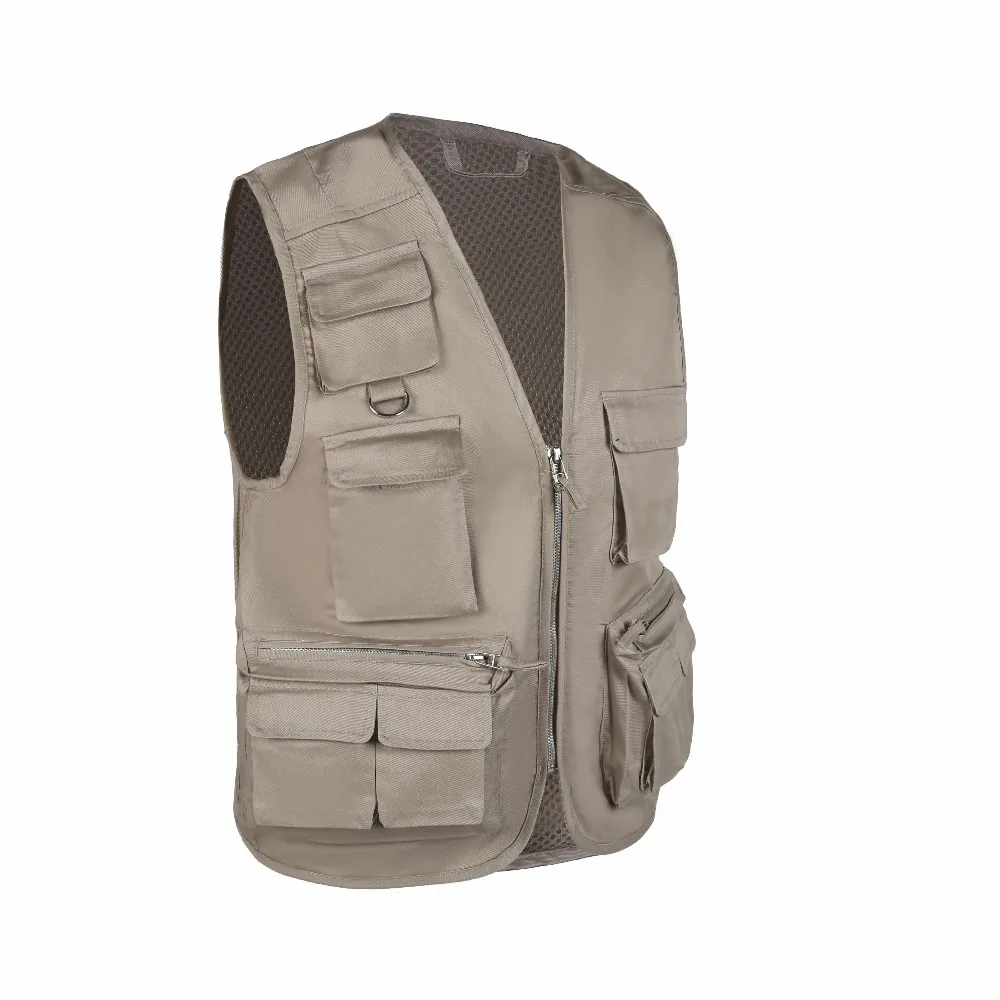 Workwear Multipocket Work Wear Worker Tool Custom Multi Pocket Canvas Mens Cotton Vest Outdoor