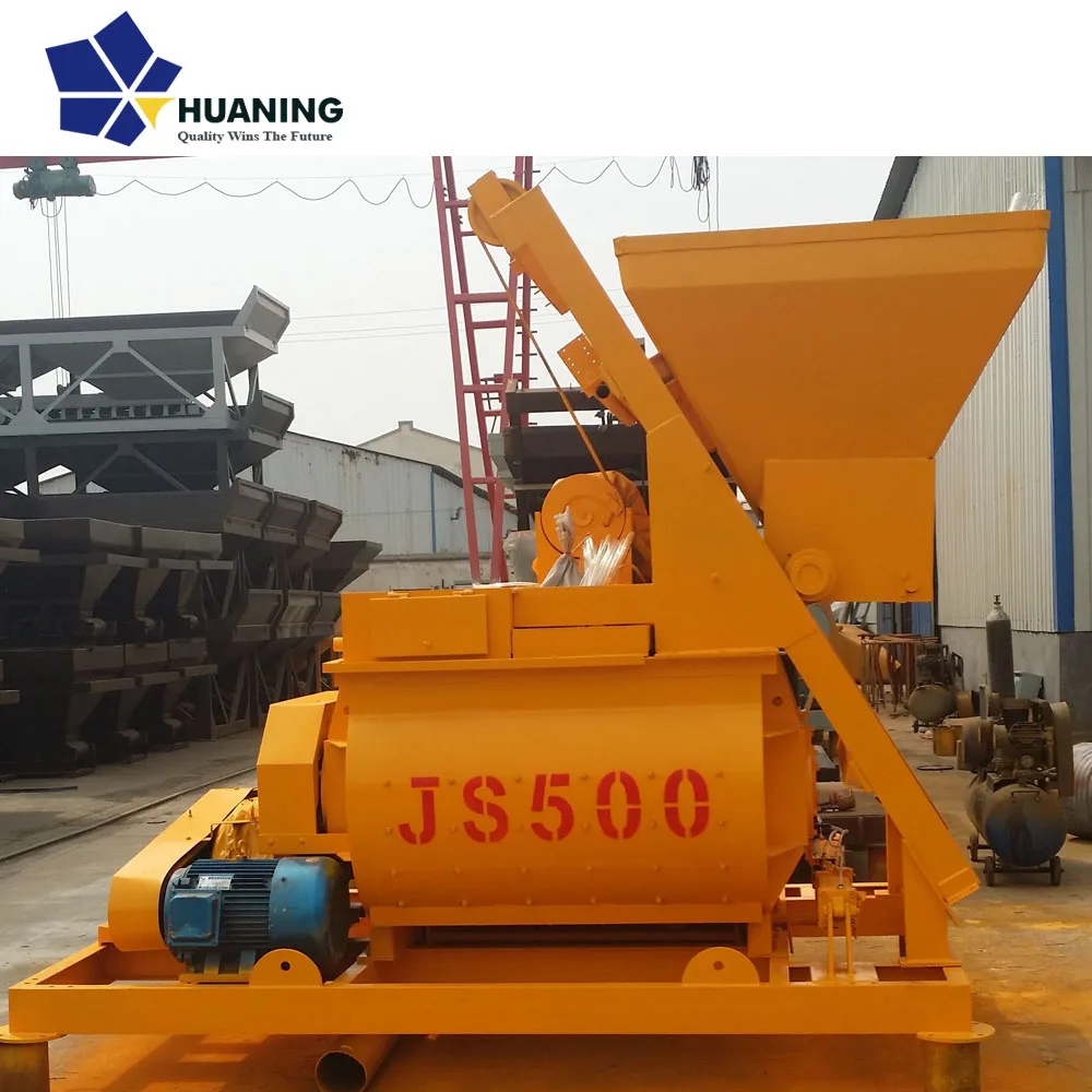 layout novel Automatic Control Concrete Mixer Machine for Sale Forced double horizontal shaft mixer