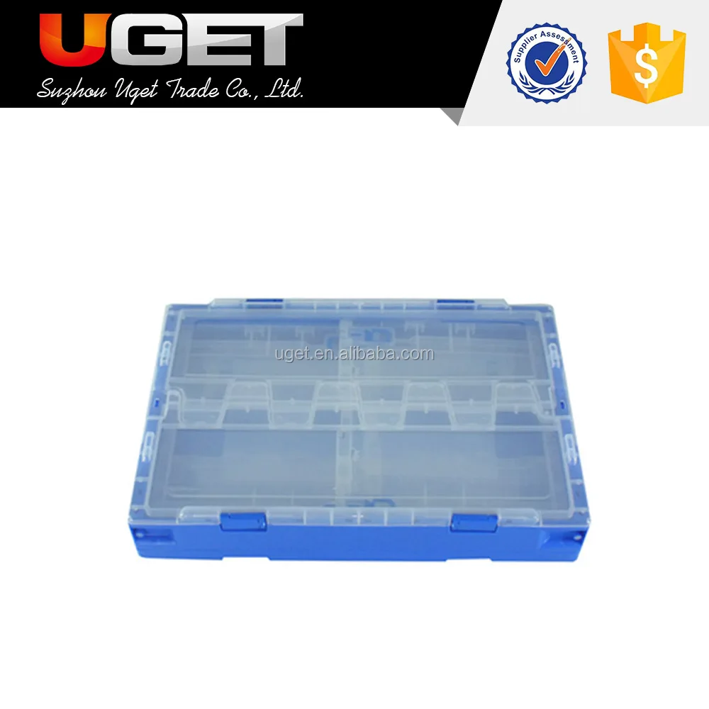 
Factory Directly Sales side door lid foldable collapsible plastic crate 
